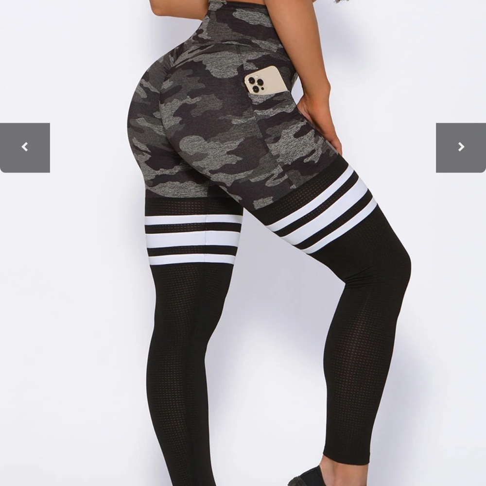 Bombshell scrunch camo thigh high with pockets